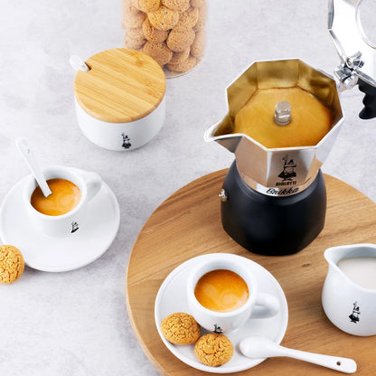 Bialetti - Brikka, the only coffee maker capable of making a creamy Espresso, 4 cups (170 ml), aluminum and black-high quality Italian coffee maker